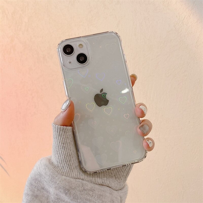 Capa Holográfica - Coração iPhone