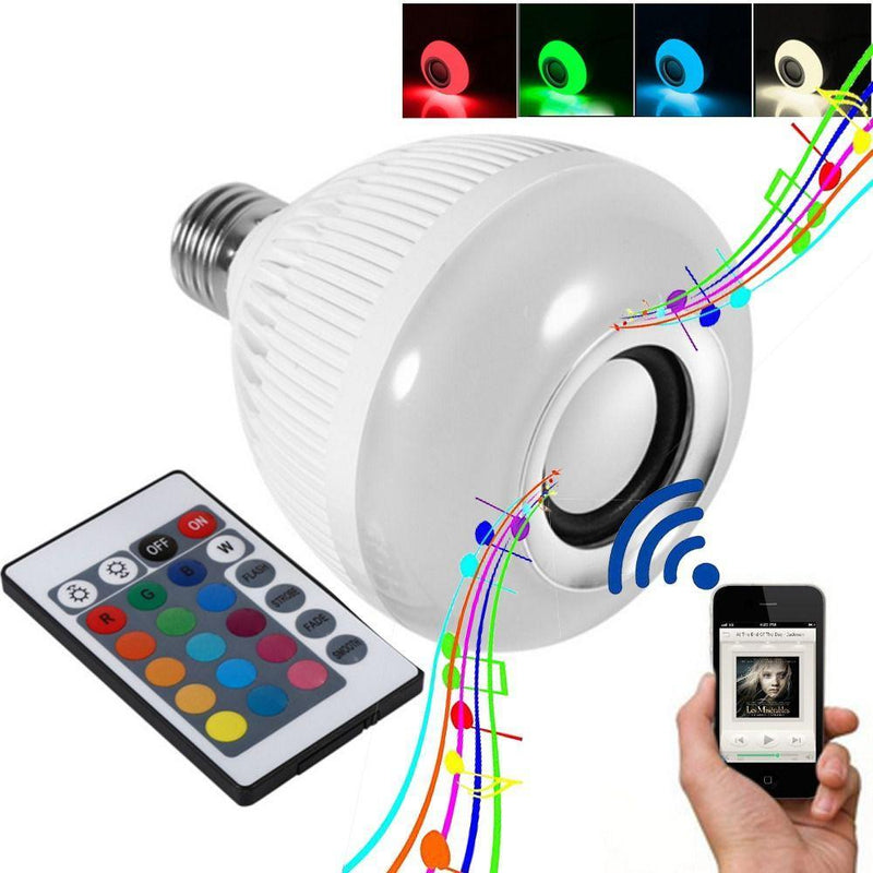 Lâmpada Bluetooth Colorida 12w - Com Controle Remoto
